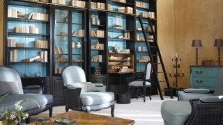 grange biblioteca pe tot peretele la maison